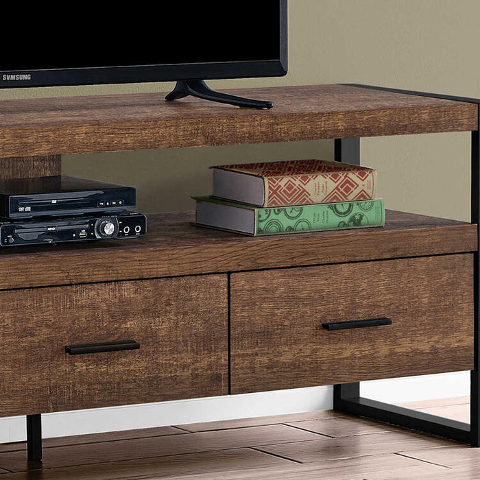 Monarch Specialties I2820 | TV stand - 60" - 3 Drawers - Dark brown-SONXPLUS Victoriaville