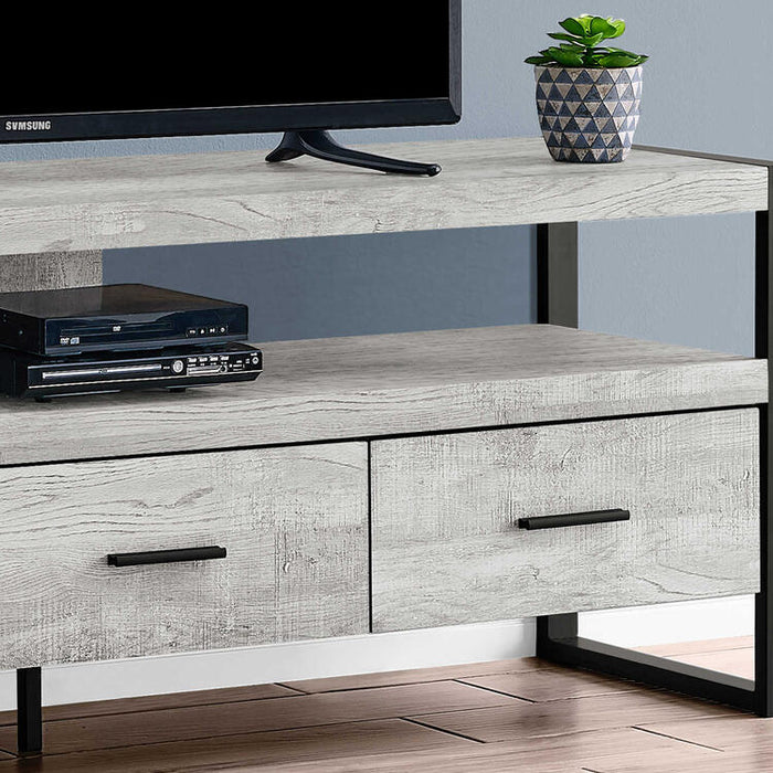 Monarch Specialties I2821 | TV stand - 60" - 3 Drawers - Grey-SONXPLUS Victoriaville