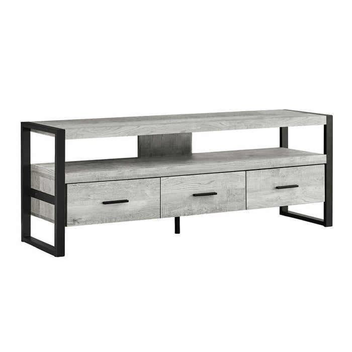 Monarch Specialties I2821 | TV stand - 60" - 3 Drawers - Grey-SONXPLUS Victoriaville