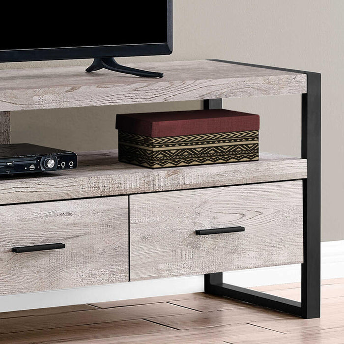 Monarch Specialties I2822 | TV stand - 60" - 3 Drawers - Taupe-SONXPLUS Victoriaville