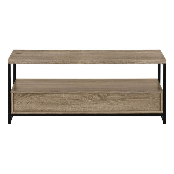 Monarch Specialties I2872 | TV stand - 48" - 2 Storage drawers - Dark taupe-SONXPLUS Victoriaville