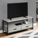 Monarch Specialties I 2871 | TV stand - 48" - 2 Storage drawers - Black metal - Grey imitation wood-SONXPLUS Victoriaville