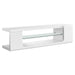 Monarch Specialties I3535 | TV stand - 60" - 1 glass shelf - White-SONXPLUS Victoriaville