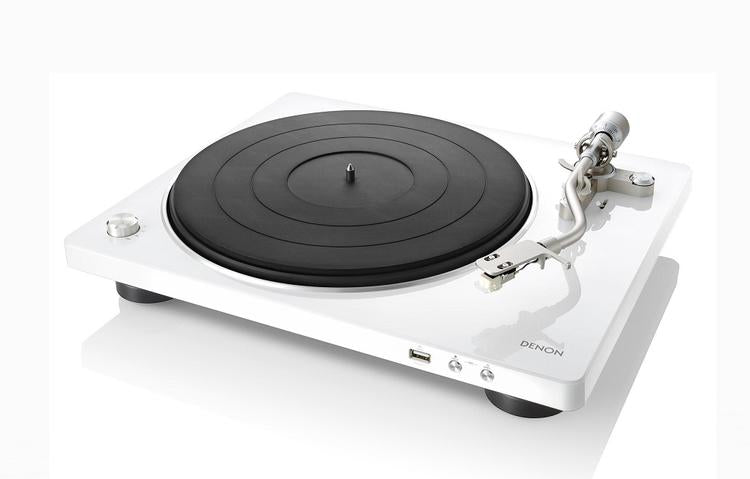 Denon DP-450USB | Hi-Fi turntable - USB port - "S" arm - White-SONXPLUS Victoriaville