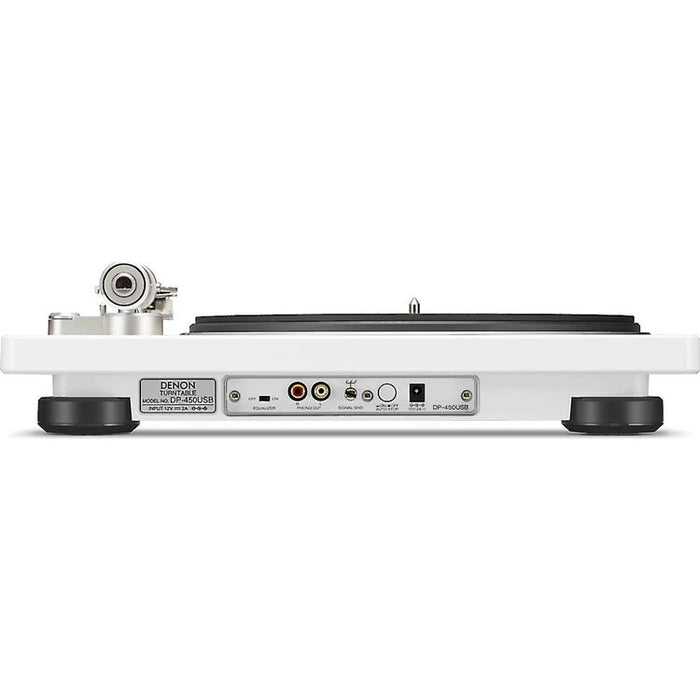 Denon DP-450USB | Table tournante Hi-Fi - Port USB - Bras de lecture en "S" - Blanc-SONXPLUS Victoriaville