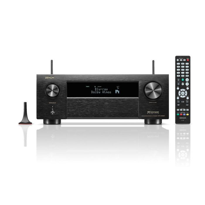 Denon AVRX4800H & HOME250 | Récepteur AV 9.4 canaux et haut-parleur sans-fil - 8K - Auro 3D - Cinéma maison - HEOS - Noir-Sonxplus Victo/Thetford