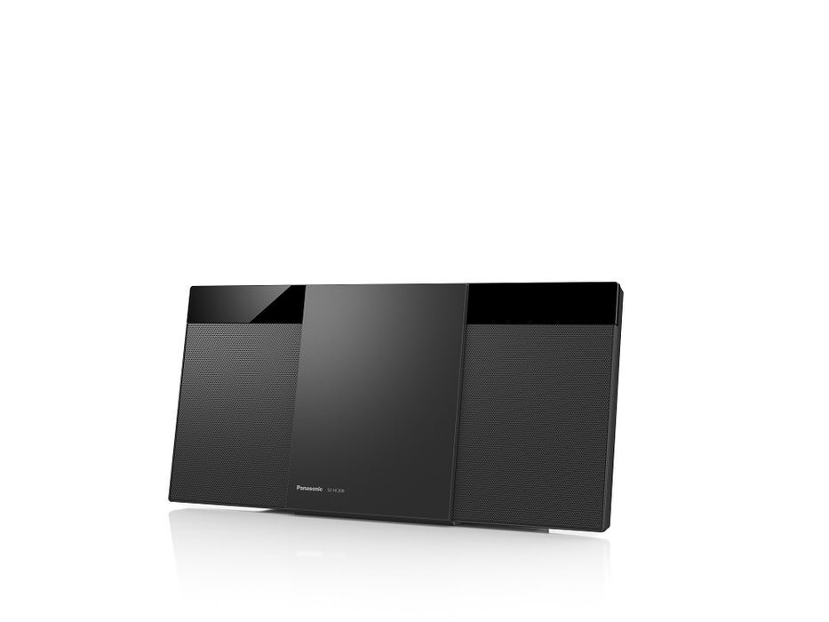 Panasonic SC-HC300K | Mini-chaîne compacte - Design mince - Entrée Aux et USB - Bluetooth - Lecteur CD - 20 W - Noir-SONXPLUS.com